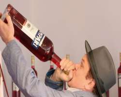 John C. Reilly consuming alcohol